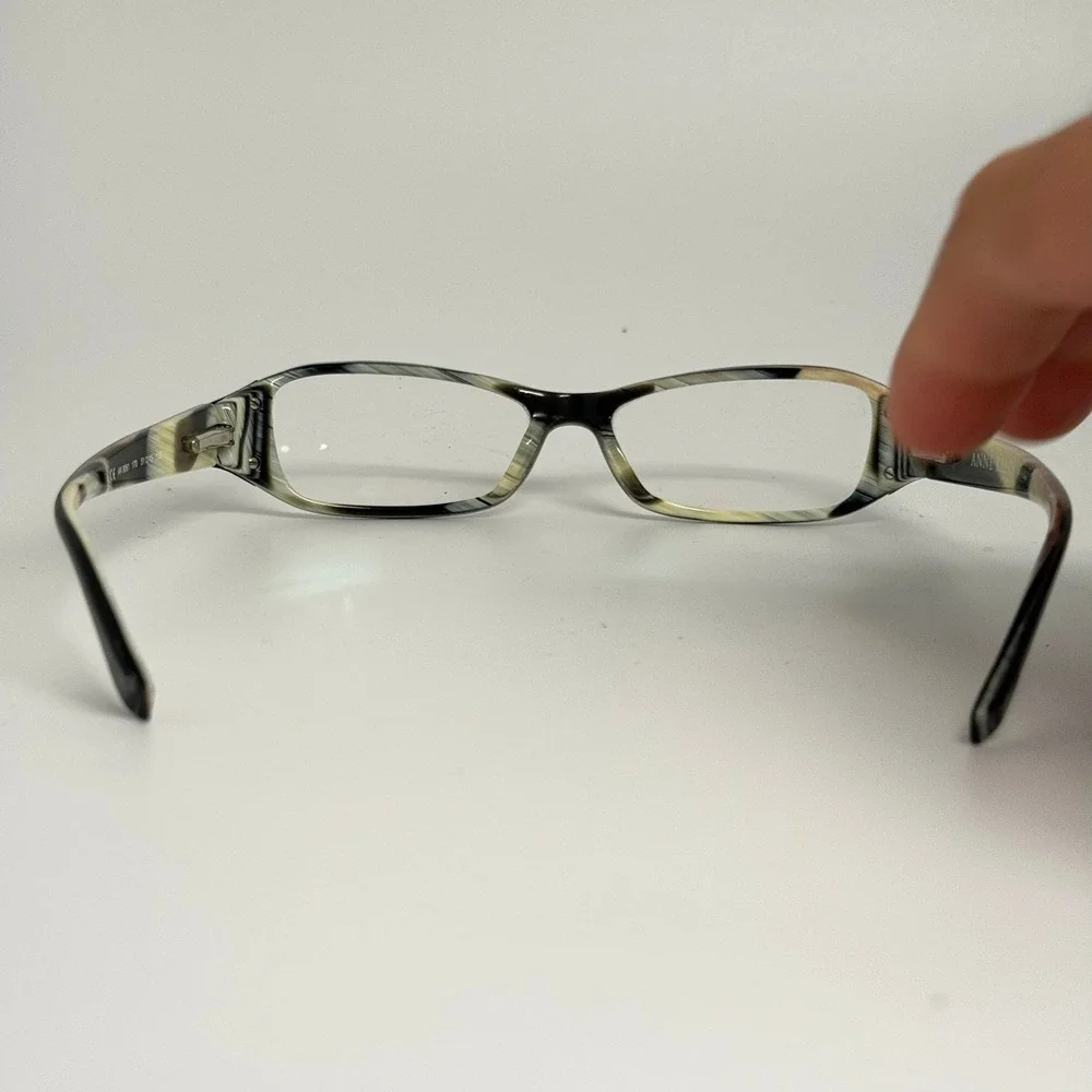 Anne Klein AK 8061 170 Black Horn Rectangular Eyeglass Frames 51-15-135